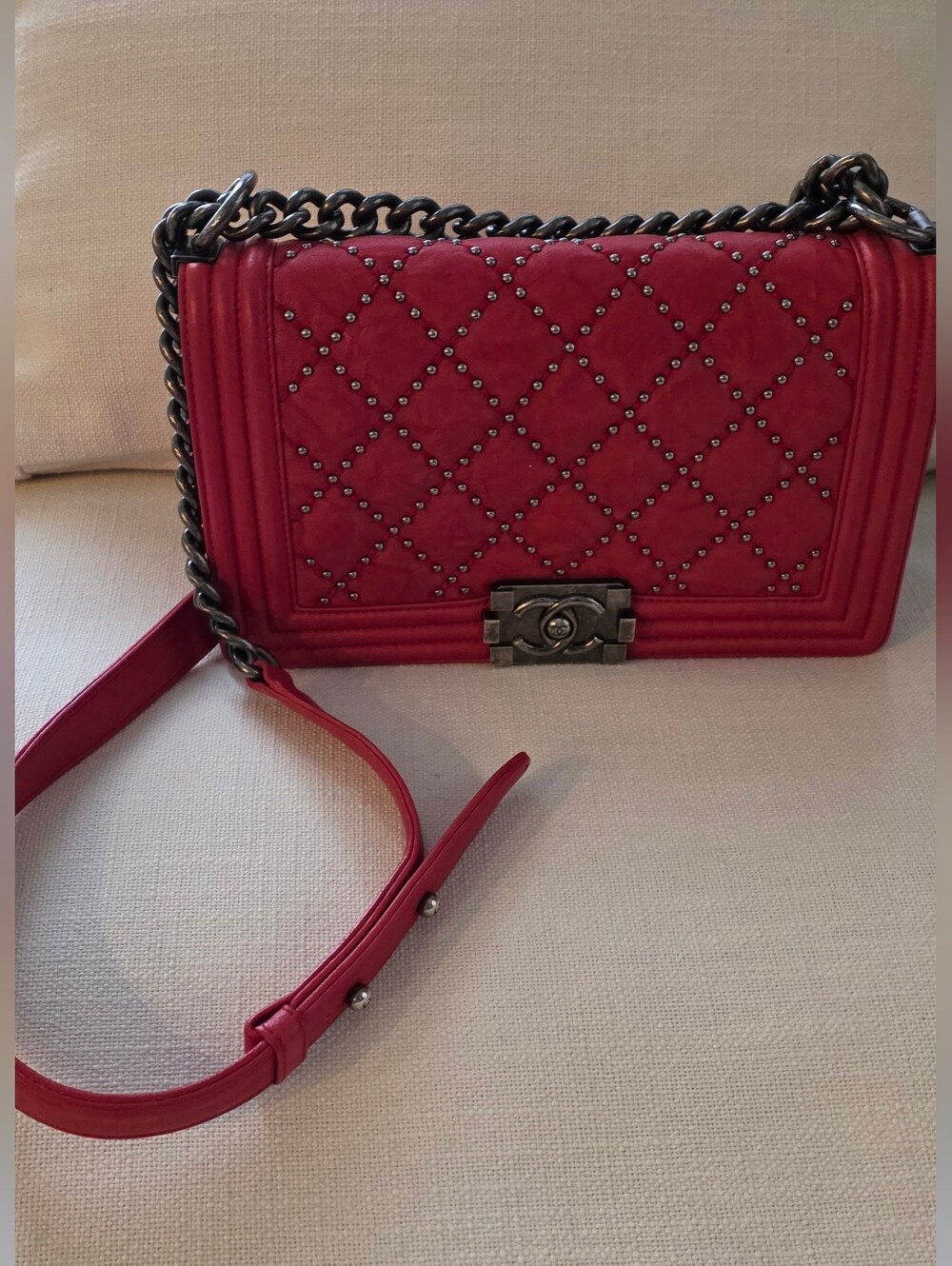 Chanel Medium Studded Boy Bag